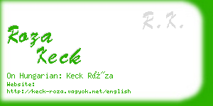 roza keck business card